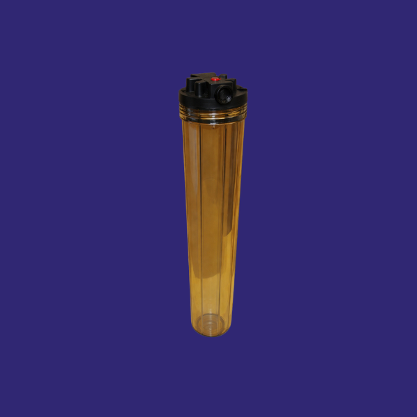 Filter Housings - 20 inch Filter Housing Clear 1/2 inch Port with Bracket & Spanner (H2012C)