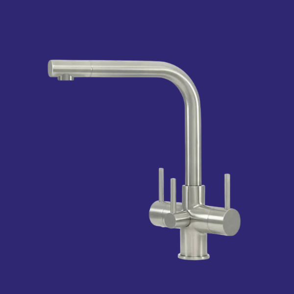 Sorrento 3 lever Italian design three way tap & filter Brushed Chrome